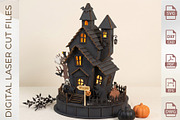 Halloween Haunted House Mansion, an Object Graphic by WoodoraCut (Thumbnail 3 of 9)