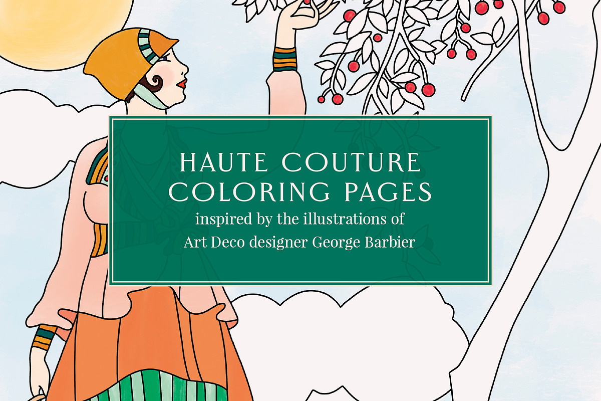 French Deco Fashion Coloring Pages, an Illustration by The Object Atlas (Photo 2 of 7)