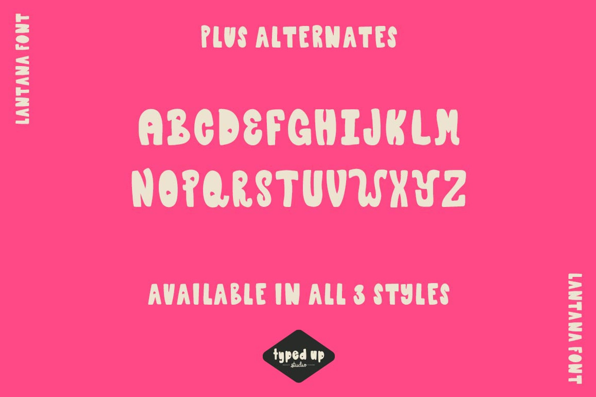 Lantana | Bubble Floral Display Font, a Font by Typed Up Studio (Photo 4 of 10)