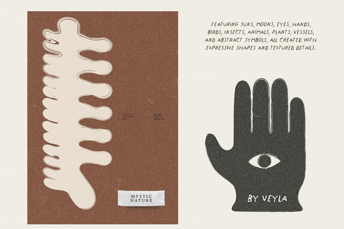Mystic Nature: 100 Textured Symbols, an Object Illustration by Veyla (Photo 11 of 14)