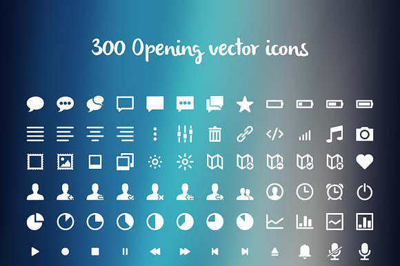 300 Opening Vector Icons