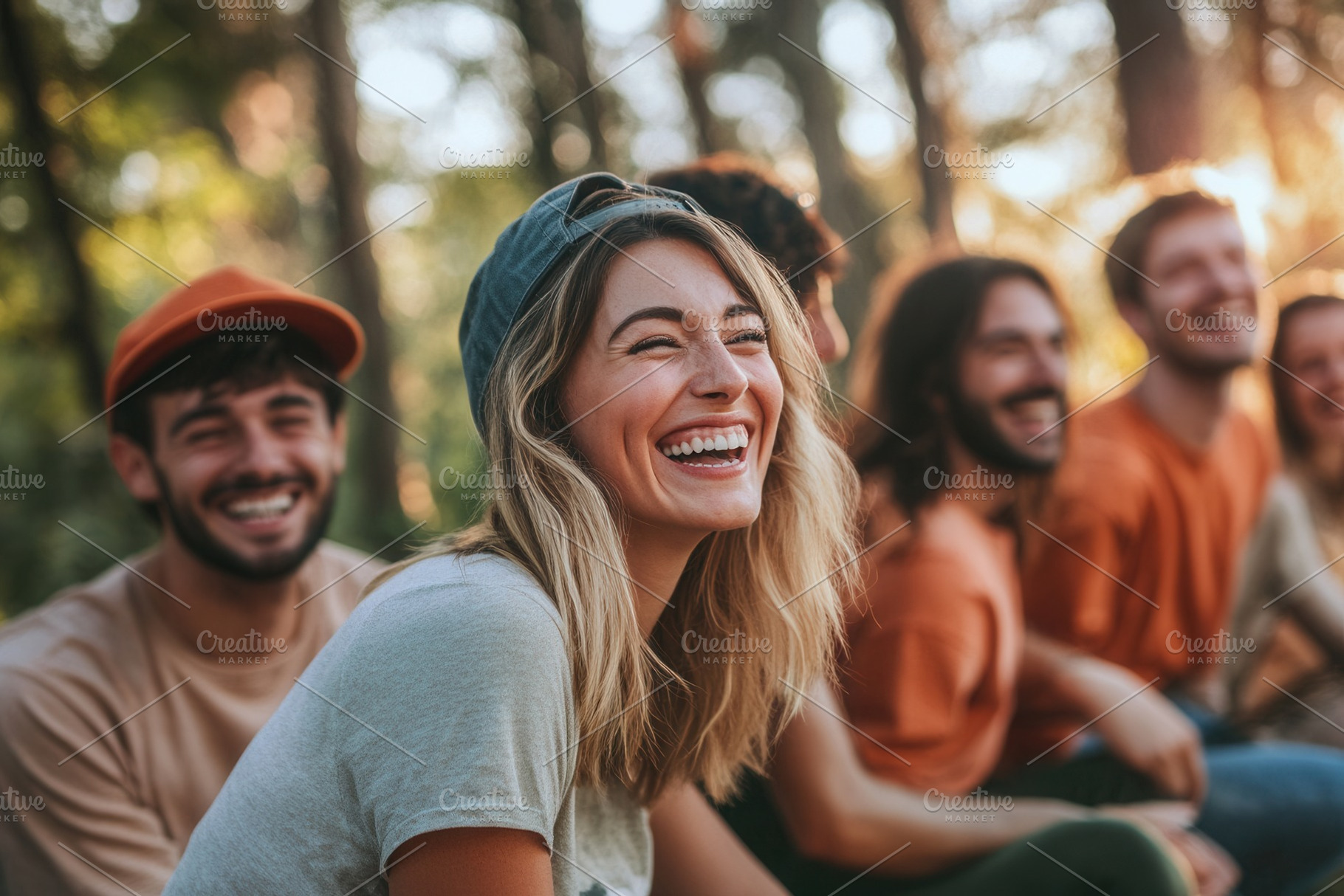 A group of four people posing, a Photo by Pavel_design