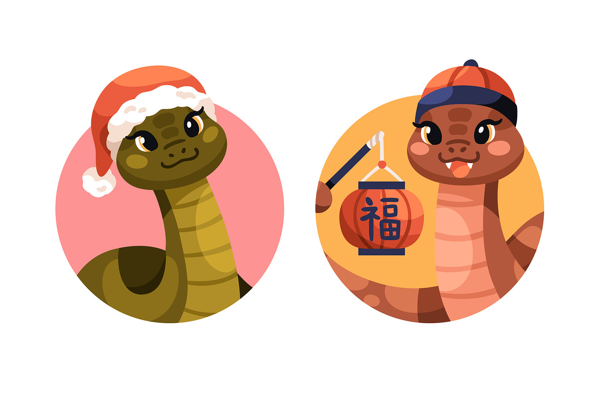 Cute snakes, Chinese New Year mascot, an Animal Illustration by Good Studio (Photo 10 of 16)