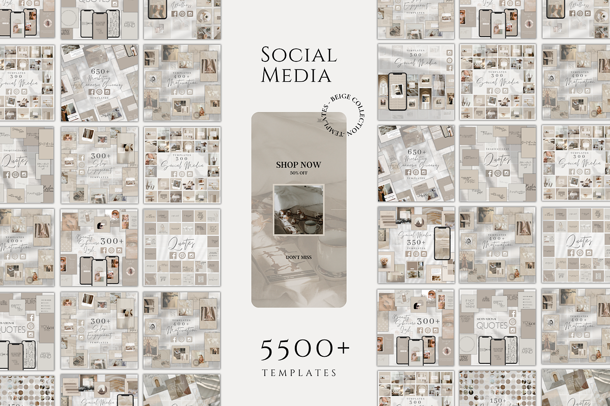 Canva Instagram Post Story Bundle, a Social Media Template by BRANDcontent (Photo 1 of 8)
