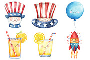 Cute 4th of July Clipart Bundle, a Seasonal Illustration by CitraGraphics (Thumbnail 4 of 6)