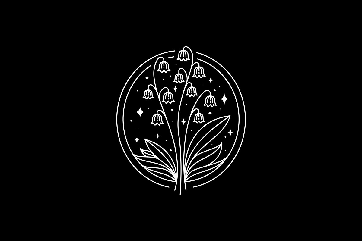 Lily of the Valley Line Logo, a Branding & Logo Template by Buqancreative (Photo 2 of 4)