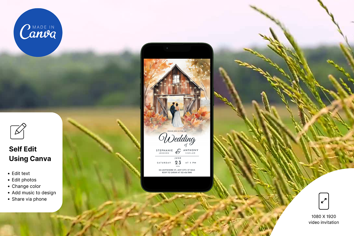 Rustic Wedding Invitation preview 5