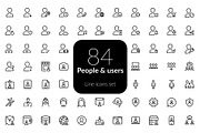People user line icons, an Outline Icon by AIWD (Thumbnail 1 of 2)