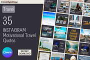 35 Canva Motivational Travel Quotes, a Social Media Template by Emerald Eyes Design (Thumbnail 1 of 3)