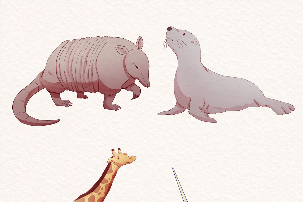 Watercolor Cute Animals Illustration, an Animal Illustration by ArtbyHien (Photo 11 of 13)