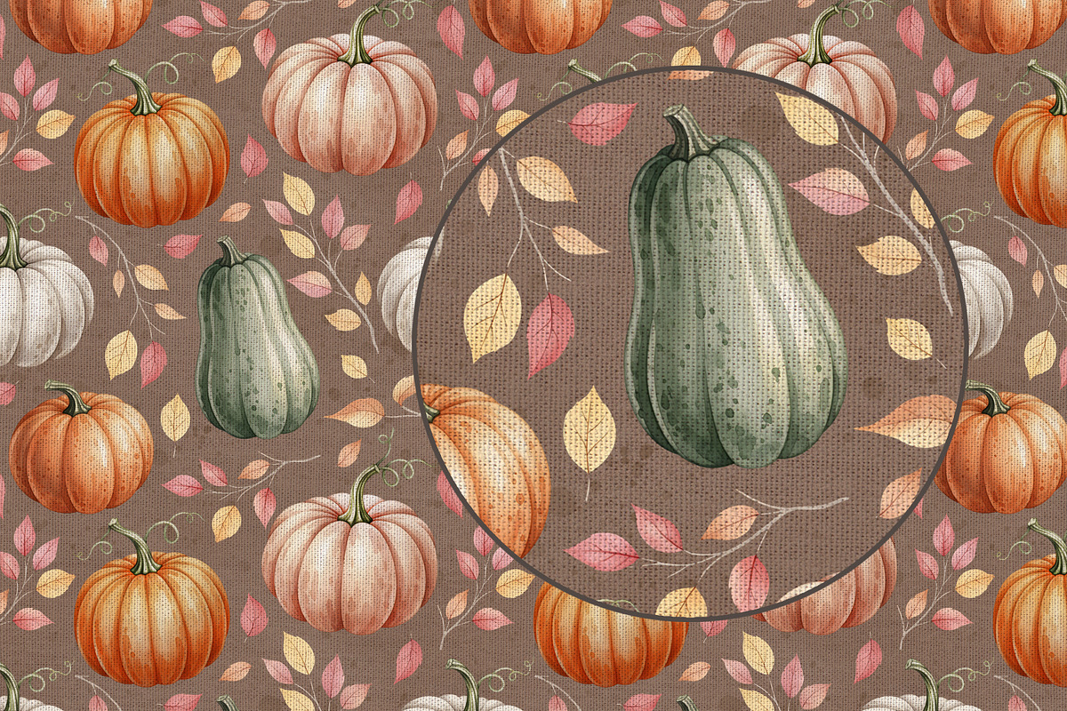 Autumn Pumpkins Seamless Pattern, a Pattern Graphic by Kreeya Art Shop (Photo 11 of 12)