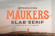 Maukers - Slab Serif, a Slab Serif Font by Littlehand (Thumbnail 1 of 9)