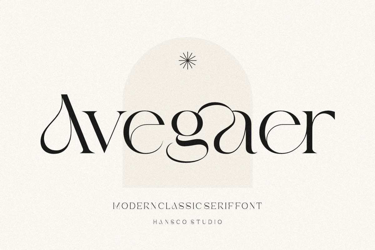 Avegaer Font, a Serif Font by HansCo Studio (Photo 1 of 10)