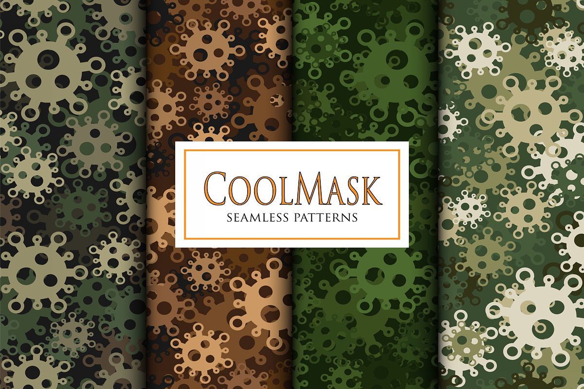 Cool virus mask digital camo prints, a Pattern Graphic by ArchonDigitalShop (Photo 2 of 8)