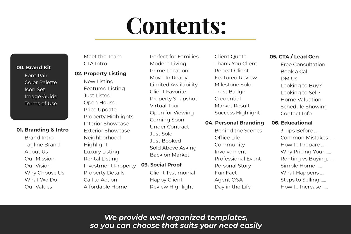 Black Gold Real Estate Instagram Kit, a Social Media Template by Everyday Perfection (Photo 2 of 11)