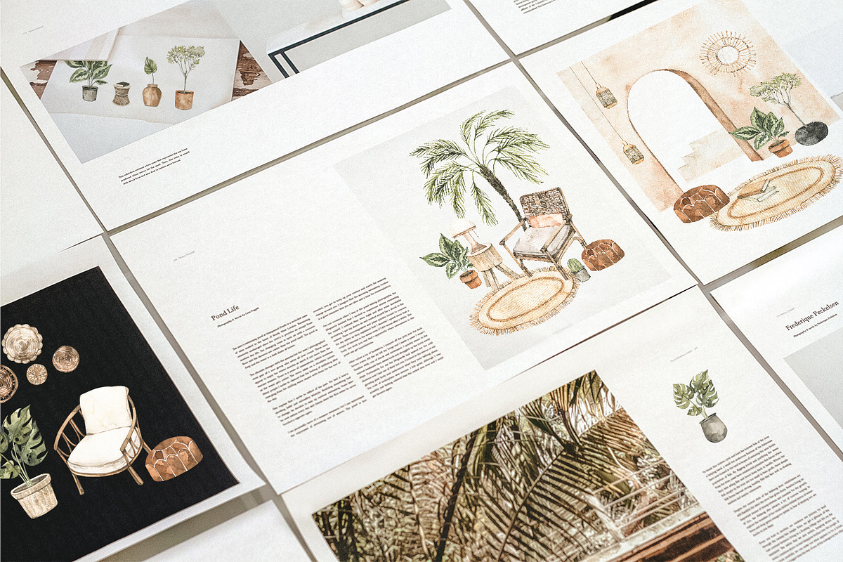Watercolor Interior, decor & plants, a Decorative Illustration by Kate Macate (Photo 2 of 10)