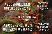 Taco and Tequila, 2 Fonts + Extras!, a Sans Serif Font by Design Surplus (Thumbnail 2 of 6)