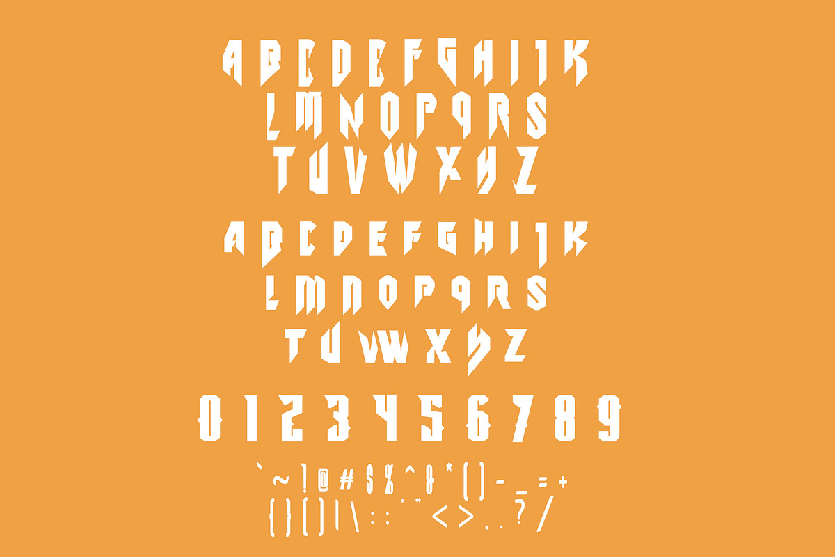 Ufagios - Aggressive Font, a Symbol Font by ivan_artnivora (Photo 2 of 4)