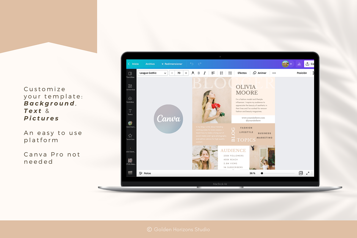 Blogger Creative Media Press Kit, a Resume Template by Golden Horizons Studio (Photo 8 of 11)