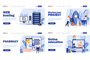 Flat Design Landing Page, a Finance Illustration by alexdndz (Thumbnail 10 of 11)