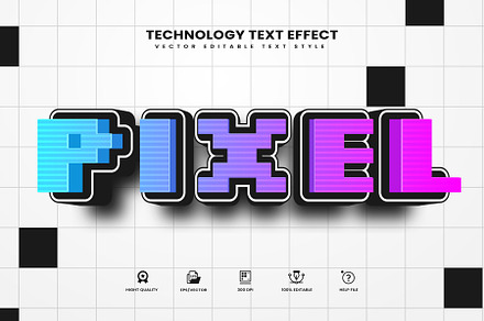 Pixel Theme Editable Text Effect