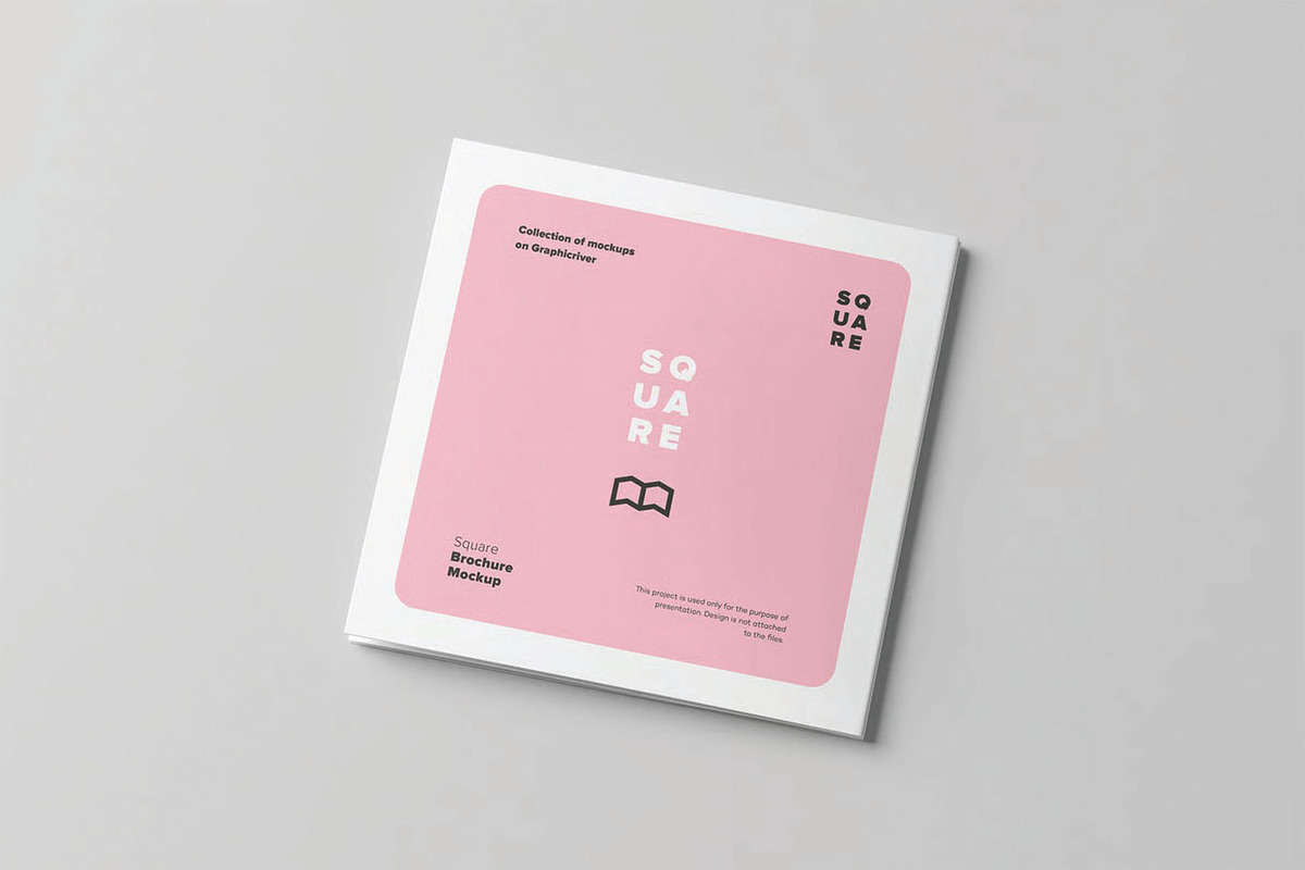 Four Fold Square Brochure Mockup, an Advertising Mockup by DesignRushMarket (Photo 2 of 13)