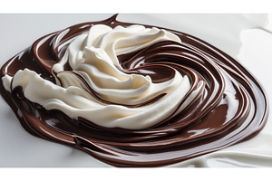 Swirl of creamy white and rich dark, an Illustration by tilialucida