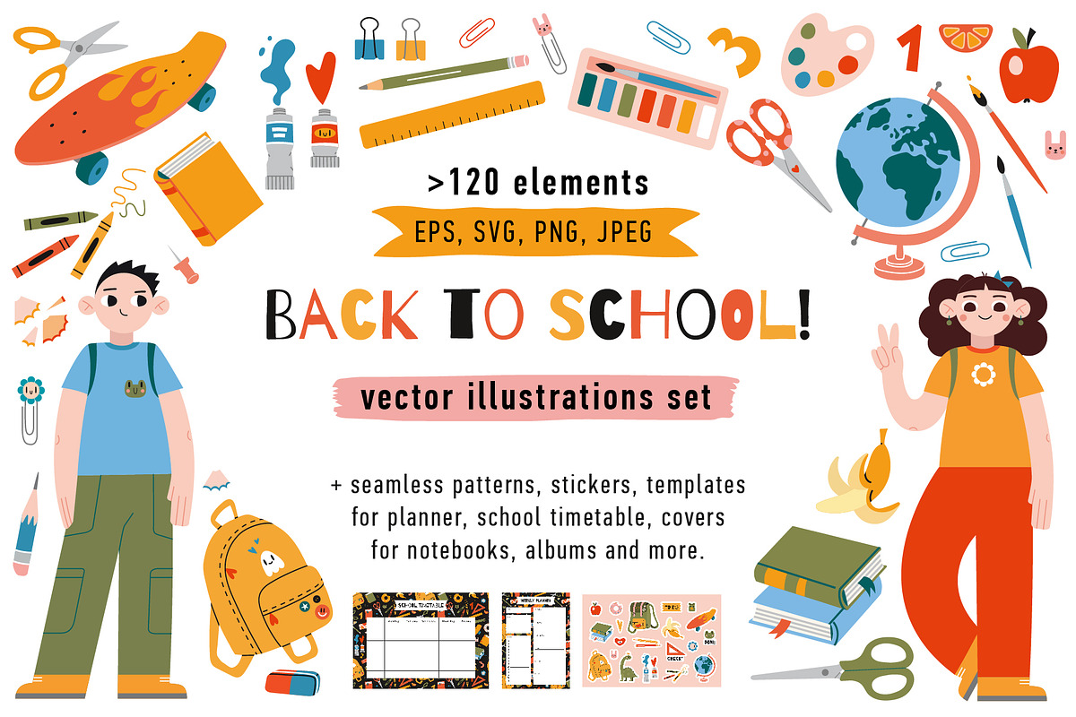 Back to school illustrations, an Education Illustration by WinWinFolly (Photo 1 of 8)