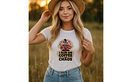 Coffee Chaos Funny Quote T-Shirt, an Object Graphic by Annudesign (Thumbnail 5 of 9)