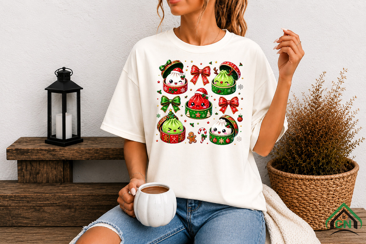 Cute Christmas Dumpling PNG, a Seasonal Illustration by Craft Nest (Photo 5 of 6)