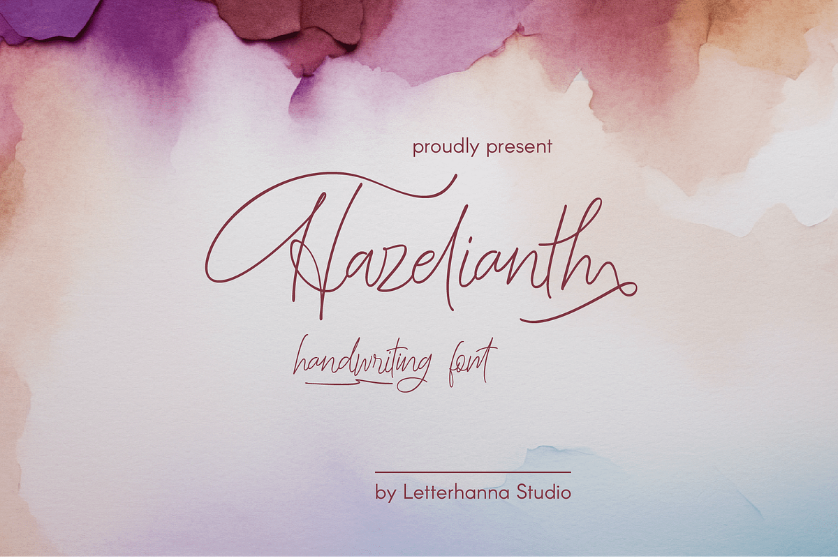 Hazelianth Font, a Handwritten Font by Letterhanna Studio (Photo 1 of 12)