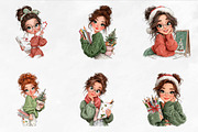 Christmas Teacher Characters, a Seasonal Illustration by CreationArt (Thumbnail 8 of 9)