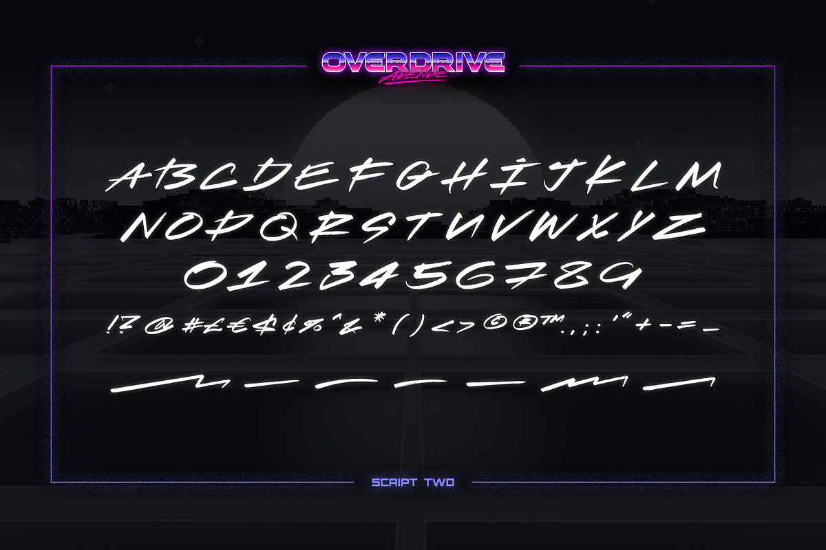 Overdrive Avenue – 2 in 1 Retro Wave, a Symbol Font by Ckybe's Corner (Photo 6 of 14)