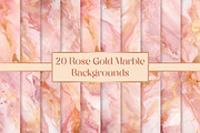 Rose Gold Marble Backgrounds, a Texture Graphic by Primrose Blume (Thumbnail 1 of 4)