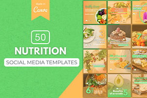 Nutrition Canva Templates Bundle