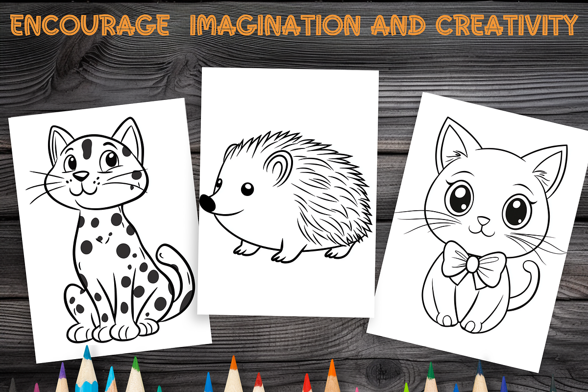 Baby Animal Coloring Pages for Kids, a Brochure Template by LA Design (Photo 5 of 10)