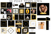 Black Gold Instagram Templates, a Social Media Template by MORION (Thumbnail 3 of 3)