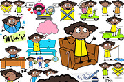 Black Girl ~ Cartoon Character Set, a Person Illustration by The Toon Company (Thumbnail 5 of 9)