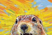The Shouting groundhog, an Illustration by TesMarteaux (Thumbnail 1 of 4)