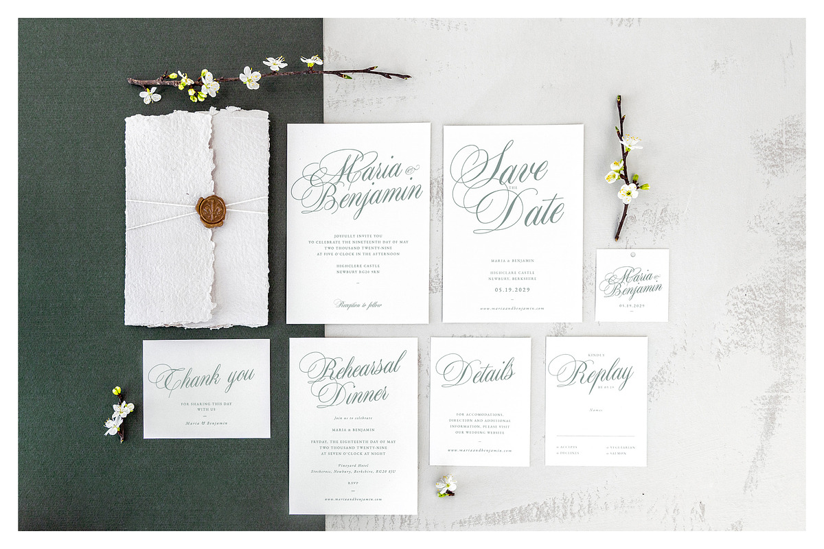 Old England Wedding Suite Collection, an Invitation Template by volume 1 visual design (Photo 25 of 33)