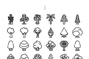30 Tree Icon set, an Outline Icon by Just Icon (Thumbnail 3 of 3)