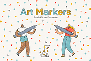 Art Markers for Procreate, a Brush Add-On by Wink Brushes (Thumbnail 1 of 3)