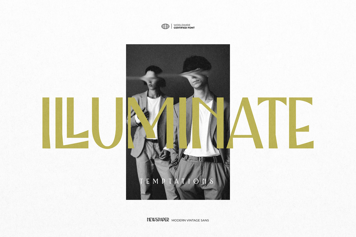Newspaper Modern Vintage Sans Serif, a Sans Serif Font by ikiiko (Photo 5 of 7)