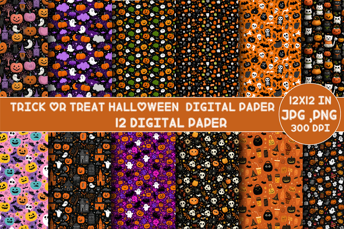 Trick or Treat Halloween Digital, a Graphic by Designking (Photo 1 of 4)