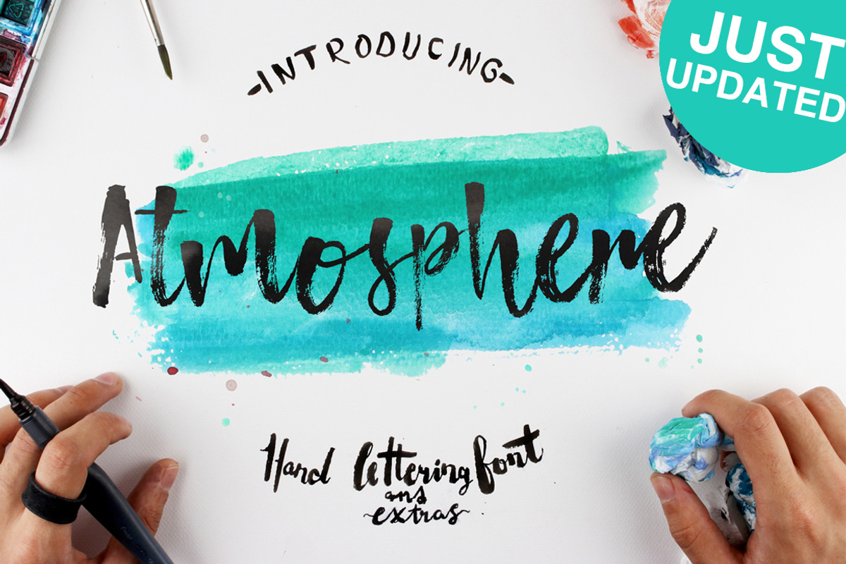 Atmosphere Script+ Watercolor PNG, a Script Font by Yasir Ekinci
