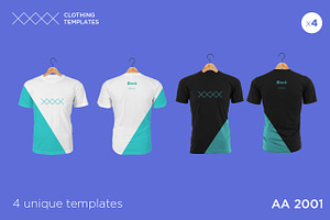 AA 2001 -Blank T-shirt mock up set, a Shirt Mockup by Clothing Templates