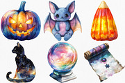 Iridescent Halloween Clipart, an Illustration by Canvas Craft (Thumbnail 3 of 7)