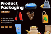 Product Packaging 3D Icon Pack, a Food & Drink 3D Model by novia99design (Thumbnail 1 of 6)