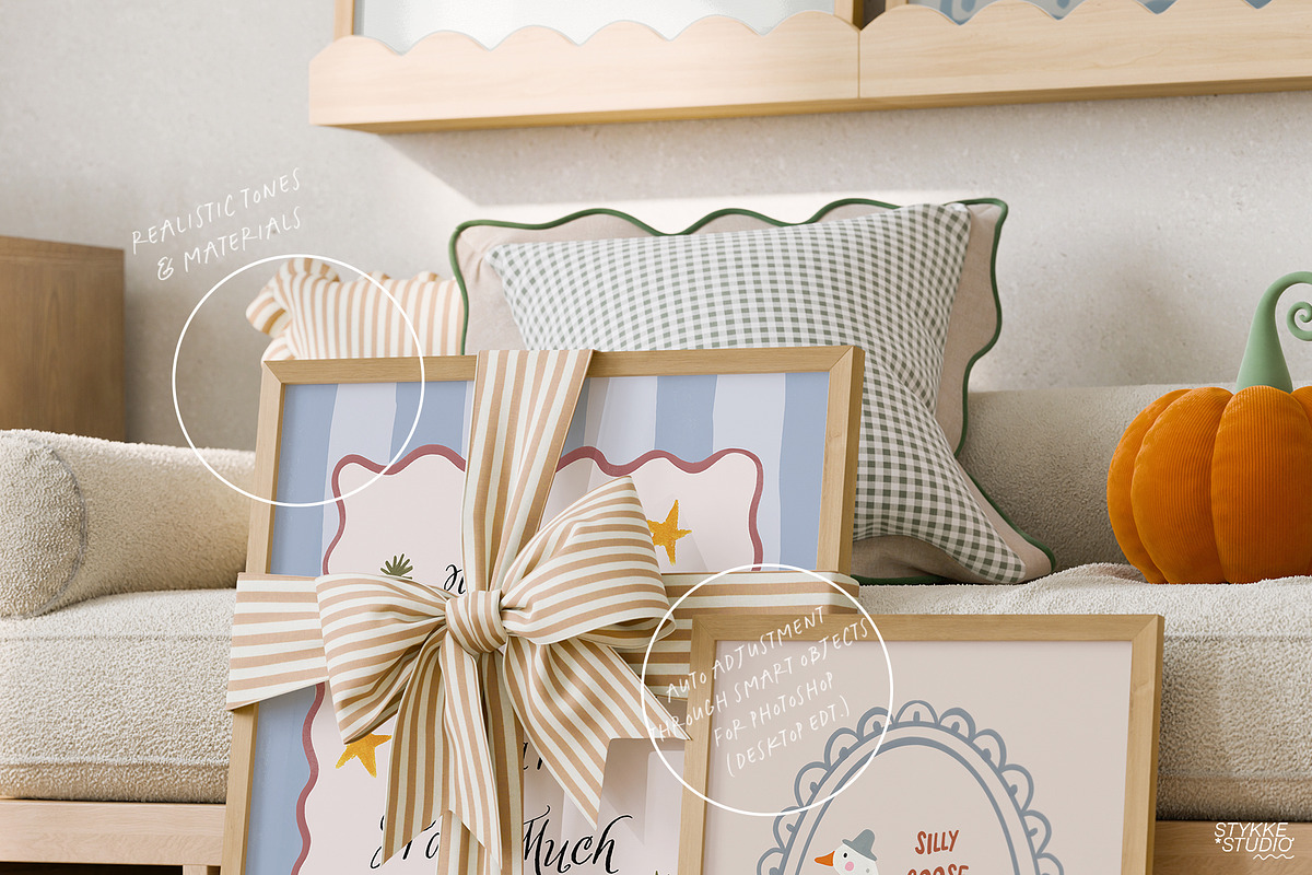 HYGGE PUMPKIN | frame mockup nursery, a Household Mockup by Stykke Studio (Photo 8 of 10)