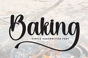 Baking | Script Font, a Handwritten Font by Scratchones (Thumbnail 1 of 9)